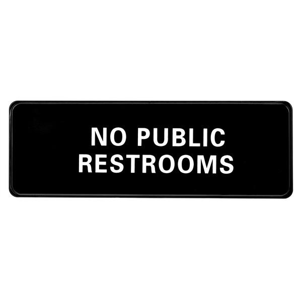 Alpine Industries No Public Restrooms Sign, 3"x9" ALPSGN-29